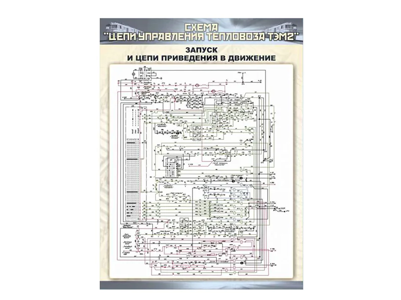 Стенд Зарница схема цепей управления тепловоза ТЭМ2