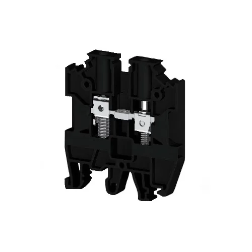 Винтовой клеммник на DIN-рейку с пружиной 4 мм.кв. чёрный KLEMSAN AVK-Y4 304505