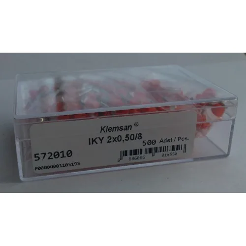 Наконечник изолированный огнестойкий KLEMSAN IKY 2x 0,5-8 572010