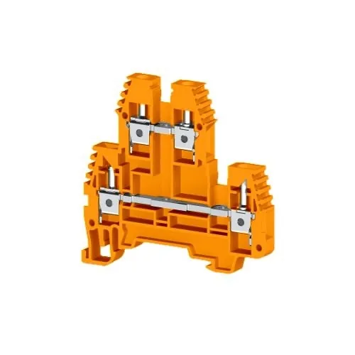 Винтовой клеммник 2-х ярусный 4 мм.кв. оранжевый KLEMSAN PIK4N 319107