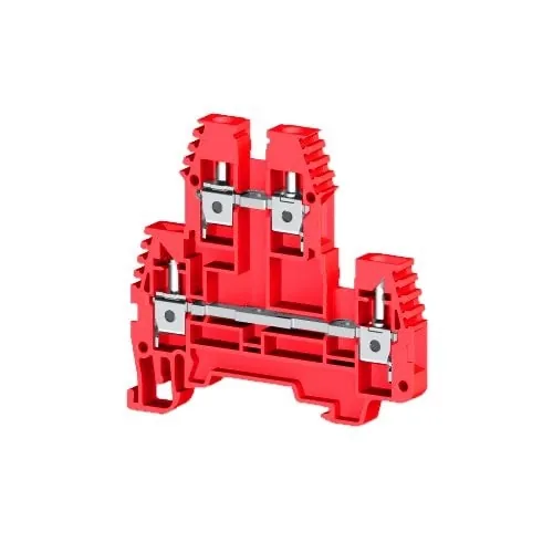 Винтовой клеммник 2-х ярусный 4 мм.кв. красный KLEMSAN PIK4N 319104