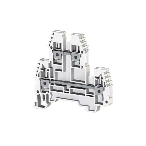 Винтовой клеммник 2-х ярусный 4 мм.кв. белый KLEMSAN PIK4N 319106
