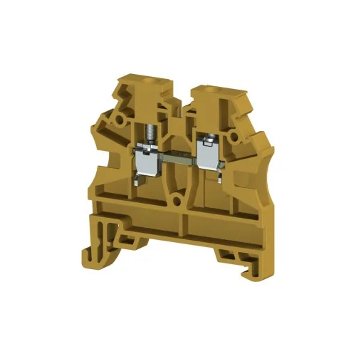 Винтовой клеммник на DIN-рейку 2,5 мм.кв. жёлтый KLEMSAN AVK2,5 RD RP 304203RP