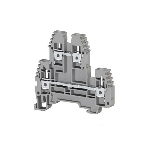 Винтовой клеммник 2-х ярусный 4 мм.кв. серый KLEMSAN PIK4N 319109