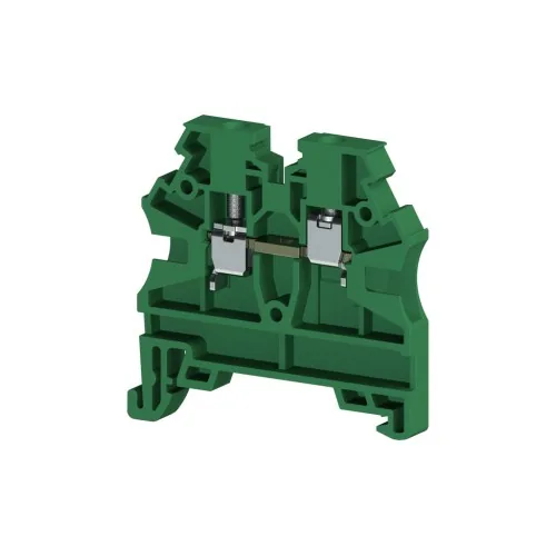 Винтовой клеммник на DIN-рейку 2,5 мм.кв. зелёный KLEMSAN AVK2,5 RD RP 304202RP