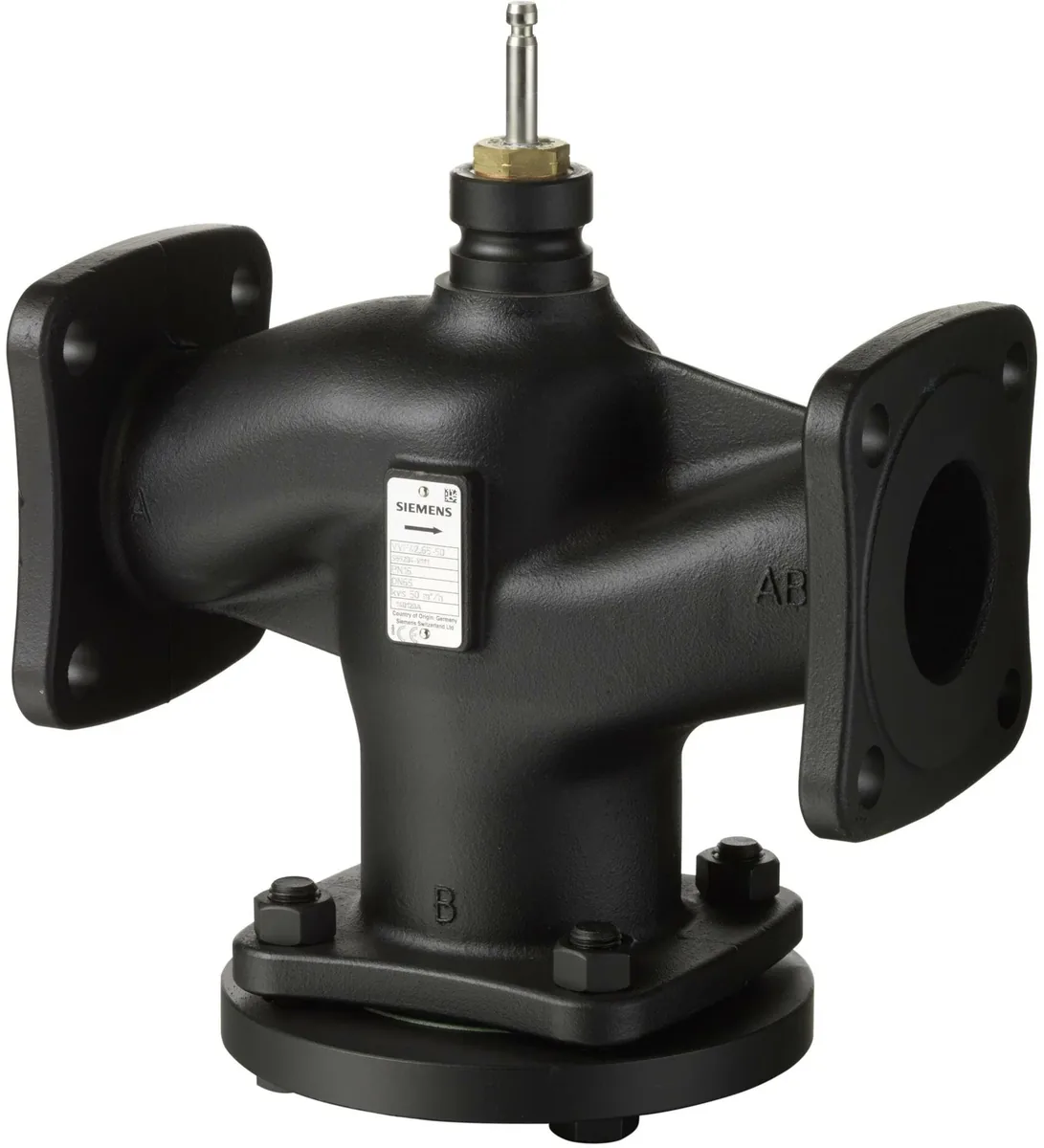 Клапан 3-ходовый фланцевый Siemens VXF41.39