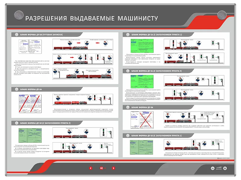 Стенд Зарница разрешения выдаваемые машинисту