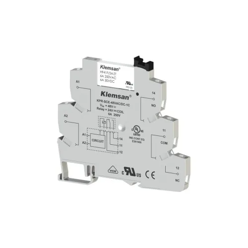 Интерфейсное реле KLEMSAN KPR-SCE-48VAC-DC-1C 6A 270820