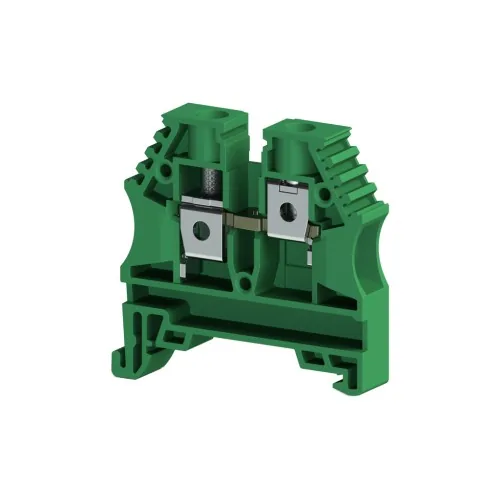 Винтовой клеммник на DIN-рейку 6 мм.кв. зелёный KLEMSAN AVK6 RP 304142RP