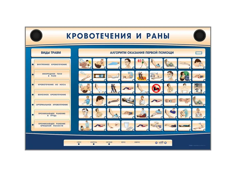 Комплект Зарница травмы, кровотечения, ожоги