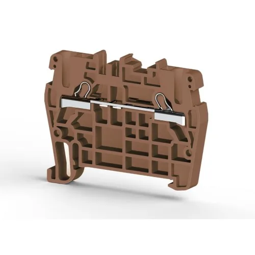 Клеммник пружинный быстрозажимной Push in, 2,5 мм.кв. коричневый KLEMSAN PYK2,5 307108