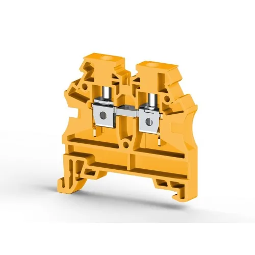 Винтовой клеммник на DIN-рейку 4 мм.кв. жёлтый KLEMSAN AVK4 RD RP 304213RP